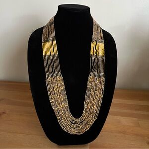 Boho style bead necklace 12 strands 30 inches see description and pictures